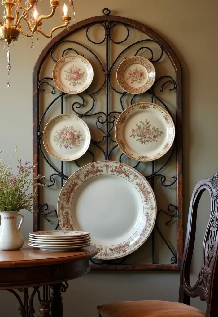 29 Metal Plate Rack Ideas For Functional Wall Decor 23 29 Metal Plate Rack Ideas For Functional Wall Decor - 15. Rustic Metal Shield Plate Rack