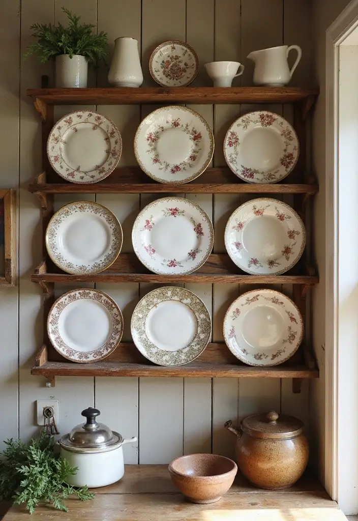 29 Metal Plate Rack Ideas For Functional Wall Decor 31 29 Metal Plate Rack Ideas For Functional Wall Decor - 17. Rustic Farmhouse Wall Plate Rack