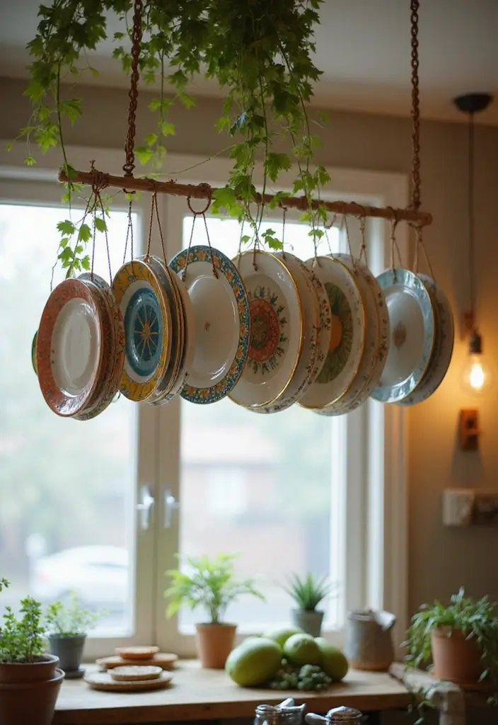 29 Metal Plate Rack Ideas For Functional Wall Decor 41 29 Metal Plate Rack Ideas For Functional Wall Decor - 25. Hanging Plate Rack from the Ceiling