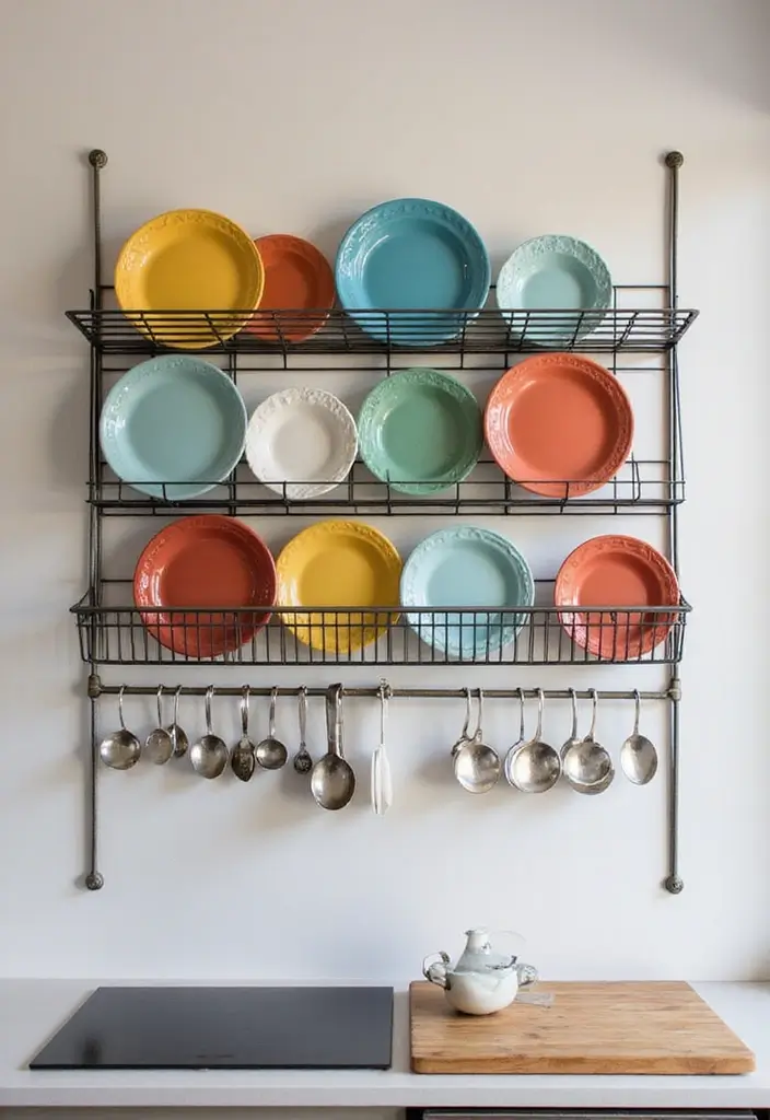 29 Metal Plate Rack Ideas For Functional Wall Decor 43 29 Metal Plate Rack Ideas For Functional Wall Decor - 27. Modern Metal Grid Plate Rack