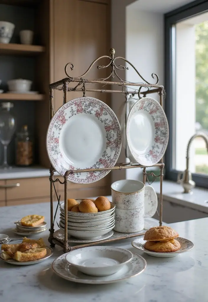 29 Metal Plate Rack Ideas For Functional Wall Decor 45 29 Metal Plate Rack Ideas For Functional Wall Decor - 29. Elegant Wire Plate Holder