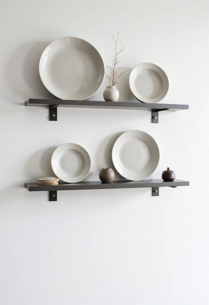 29 Metal Plate Rack Ideas For Functional Wall Decor 9 29 Metal Plate Rack Ideas For Functional Wall Decor - 7. Minimalist Metal Plate Shelves