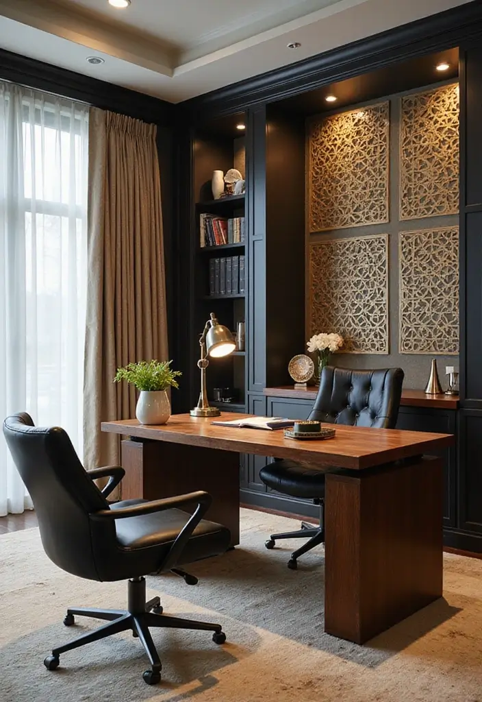 29 Metal Scroll Wall Decor Ideas With Timeless Appeal 10. Decorative Metal Grille Panels 20251013 164048