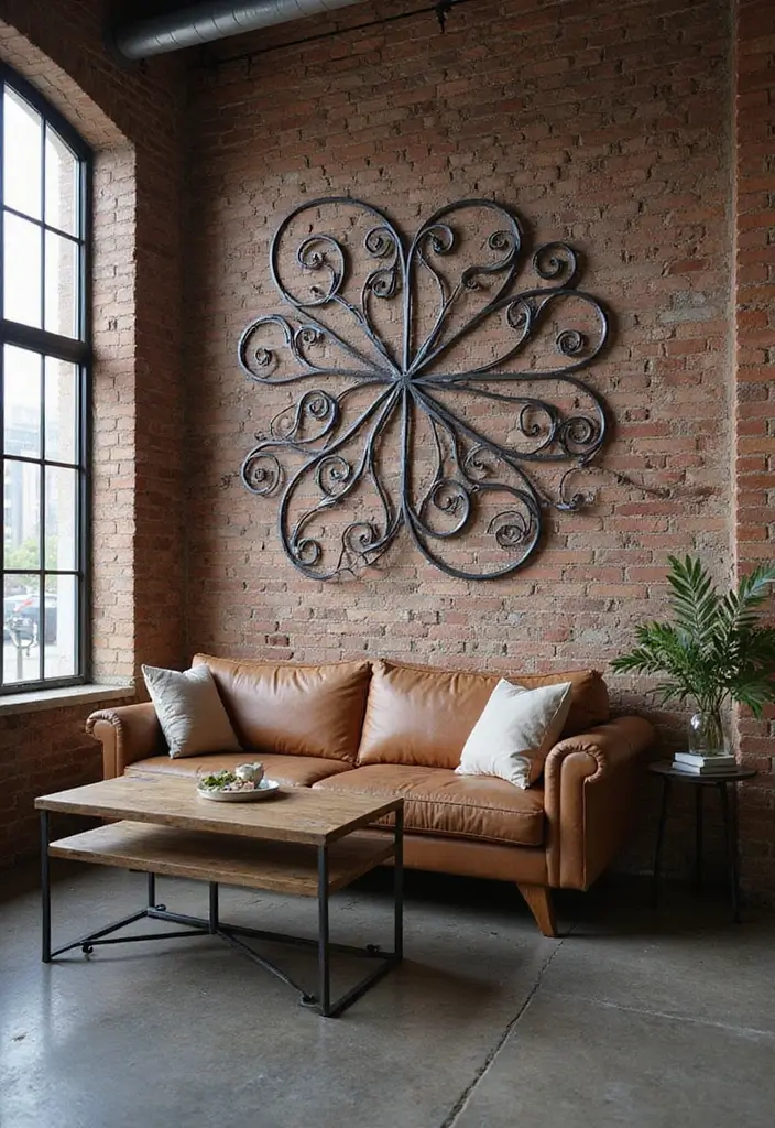 29 Metal Scroll Wall Decor Ideas With Timeless Appeal 12. Industrial Inspired Metal Scrolls 20251013 164055