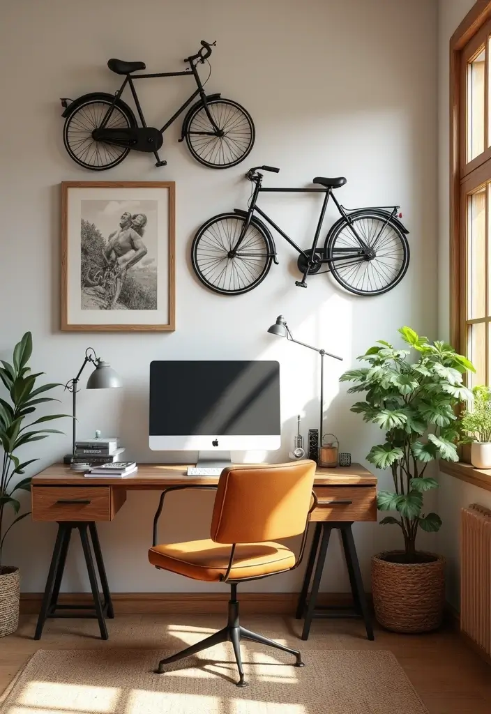 29 Metal Scroll Wall Decor Ideas With Timeless Appeal 15. Vintage Bicycle Wall Art 20251013 164106