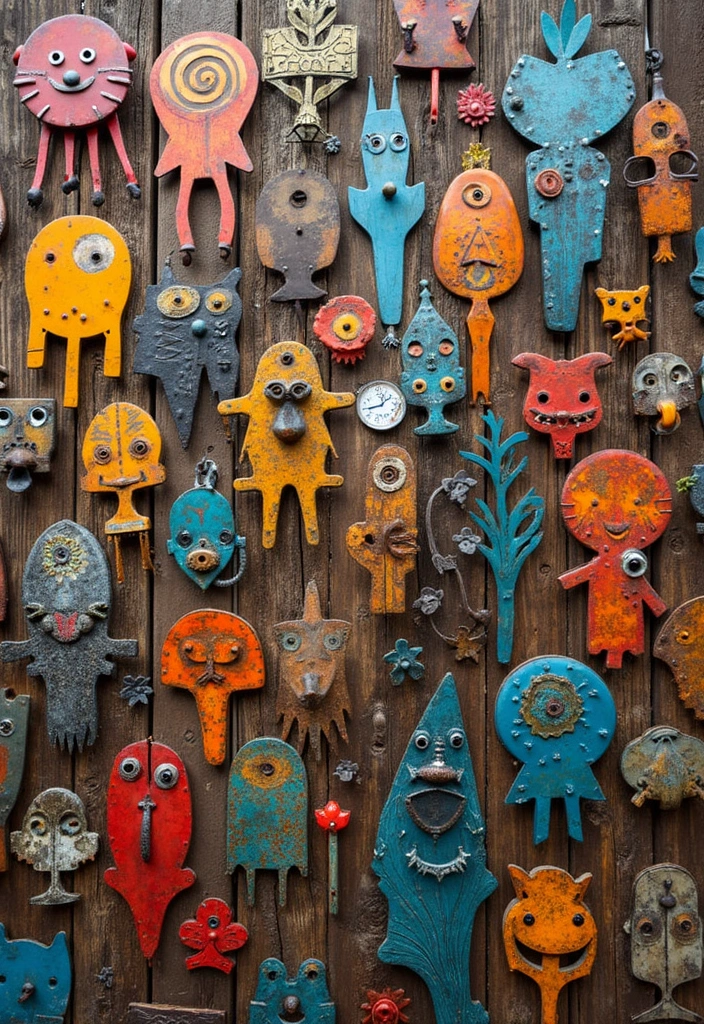 29 Metal Scroll Wall Decor Ideas With Timeless Appeal 21. Repurposed Metal Art 20251013 164127