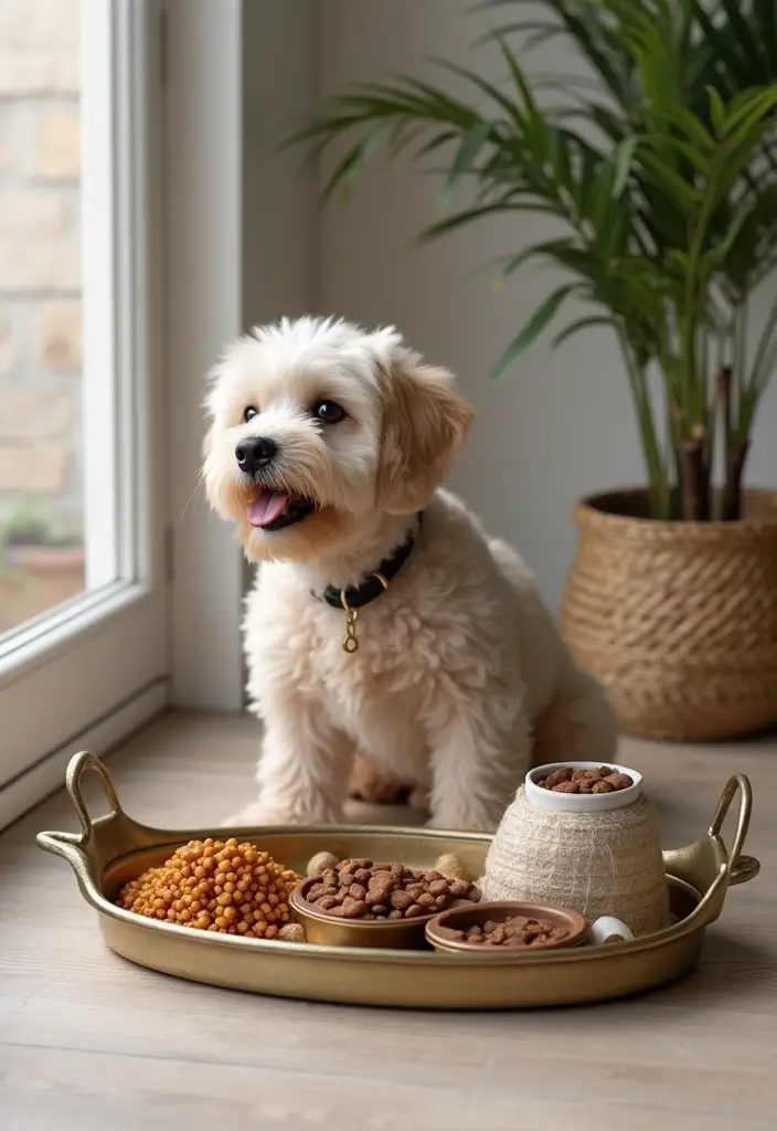 29 Oval Metal Tray Decor Ideas That Feel Luxurious - 13. Pet Accessory Organizer
