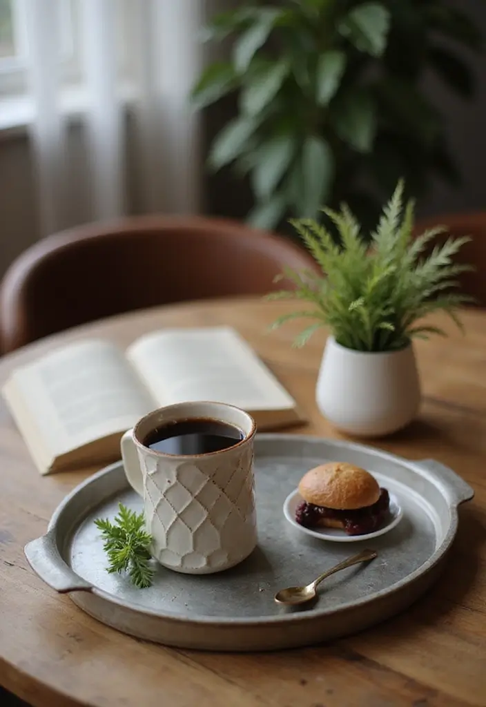 29 Oval Metal Tray Decor Ideas That Feel Luxurious - 20. Luxurious Coffee Break Setup