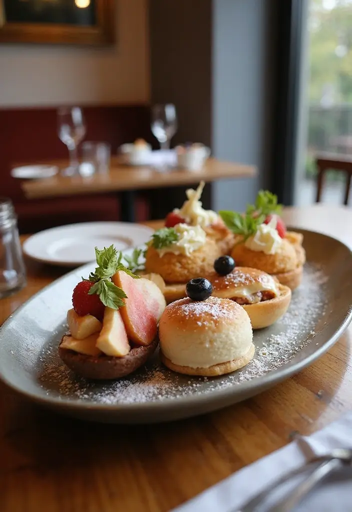 29 Oval Metal Tray Decor Ideas That Feel Luxurious - 22. Chic Dessert Presentation