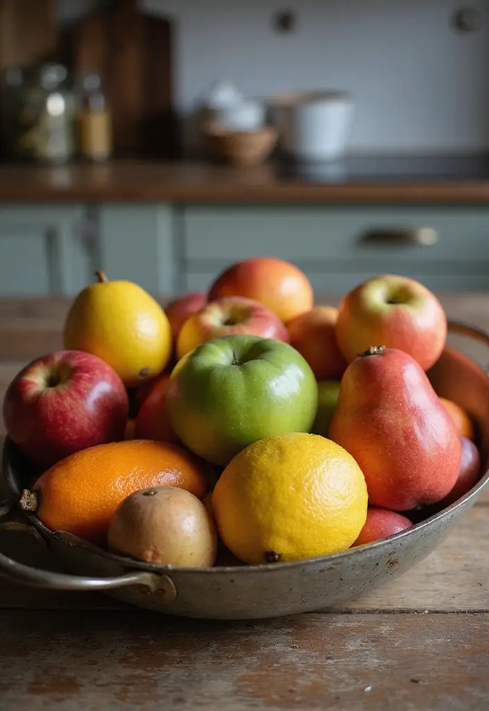 29 Oval Metal Tray Decor Ideas That Feel Luxurious - 3. Artful Fruit Display