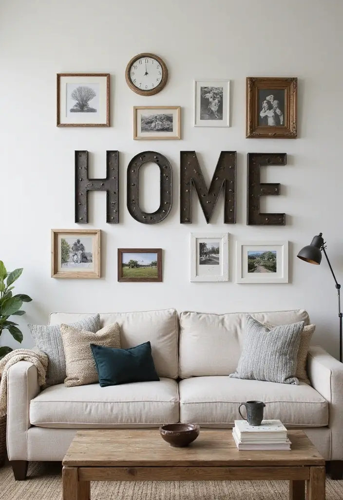 29 Vintage Metal Letter Decor Ideas That Tell A Story 1. Spell It Out with Metal Letters 20251013 163945