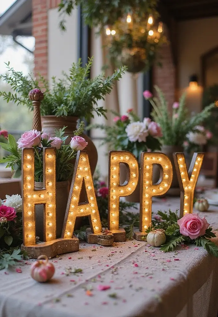 29 Vintage Metal Letter Decor Ideas That Tell A Story 12. Vintage Letters for Celebratory Events 20251013 164022