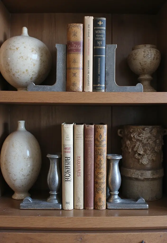 29 Vintage Metal Letter Decor Ideas That Tell A Story 17. Vintage Letters as Bookends 20251013 164039