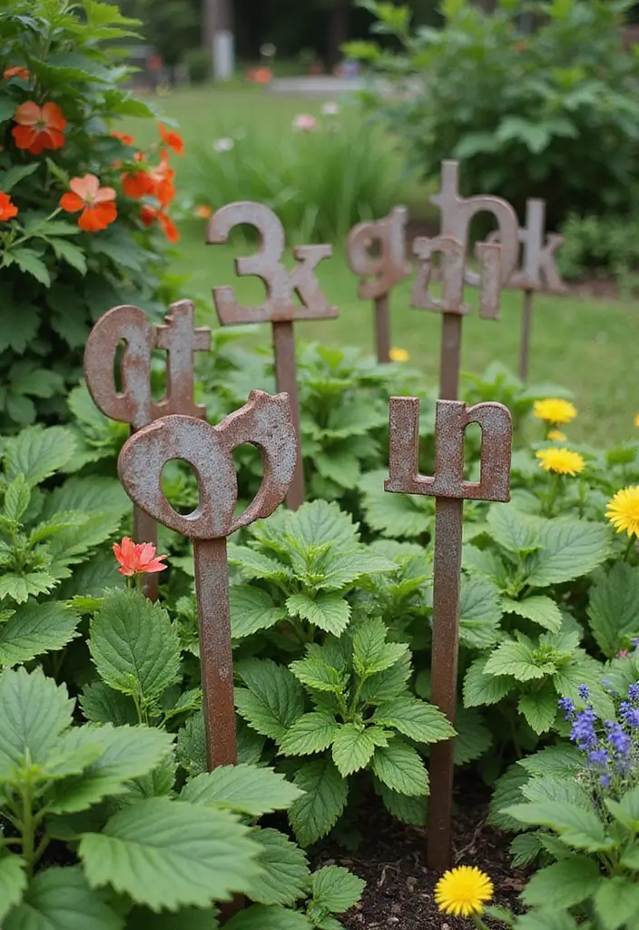 29 Vintage Metal Letter Decor Ideas That Tell A Story 25. Vintage Letters as Markers 20251013 164106