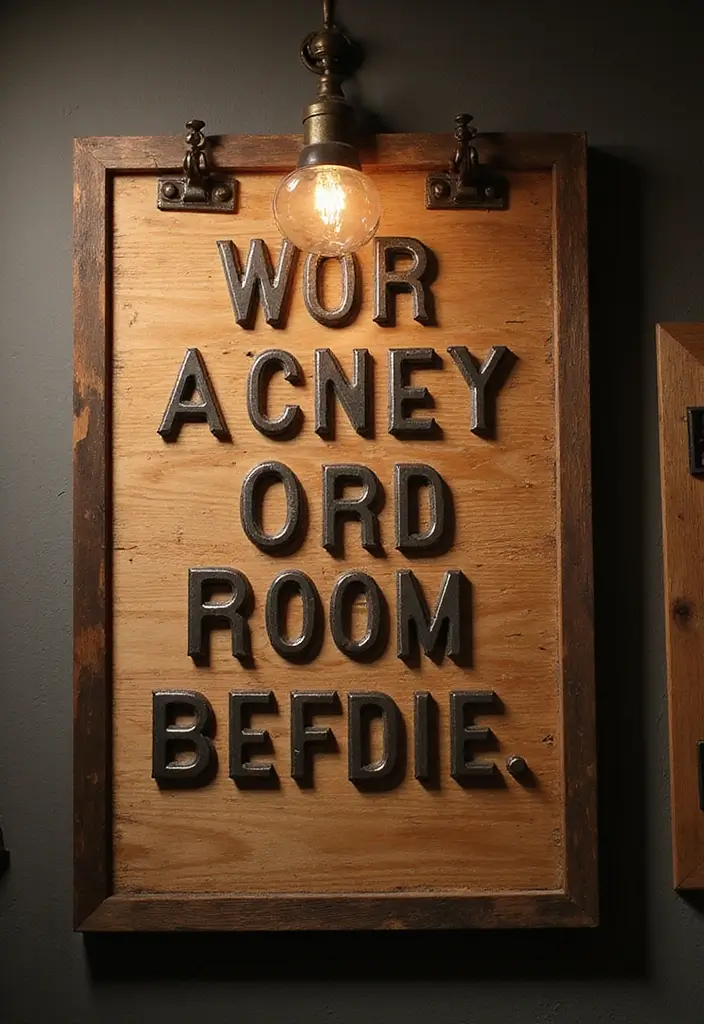 29 Vintage Metal Letter Decor Ideas That Tell A Story 4. Create a Vintage Signboard 20251013 163955