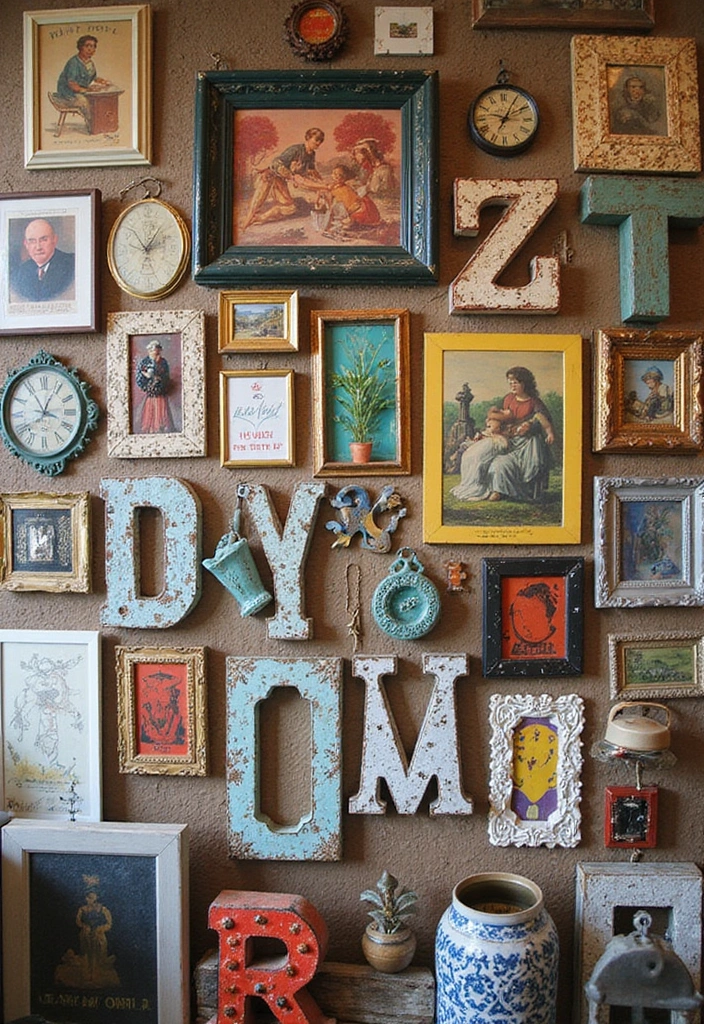 29 Vintage Metal Letter Decor Ideas That Tell A Story 8. Wall Art Collage 20251013 164009