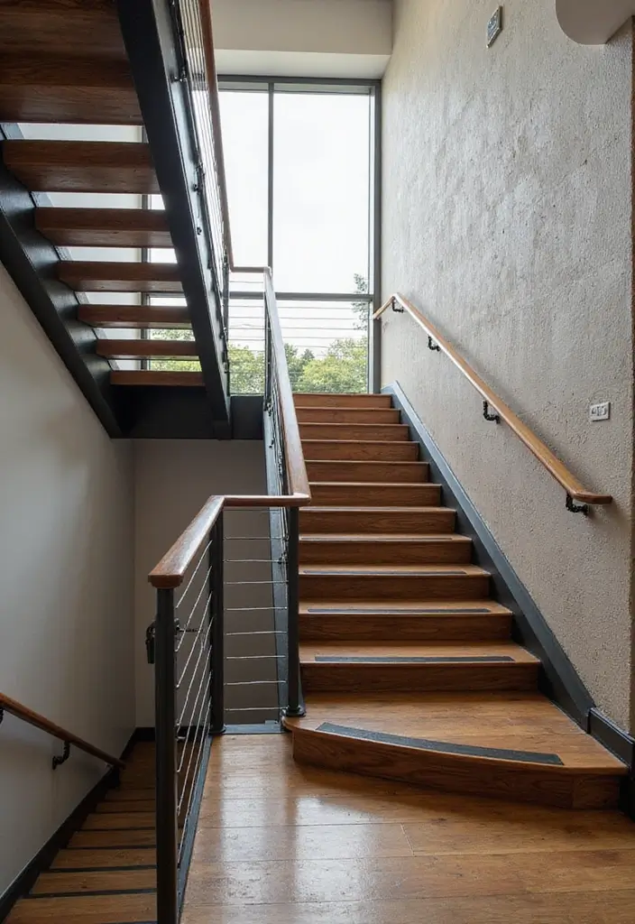 30+ Home Decor Inspirations With Metal Accents - 15. Metal Stair Railings