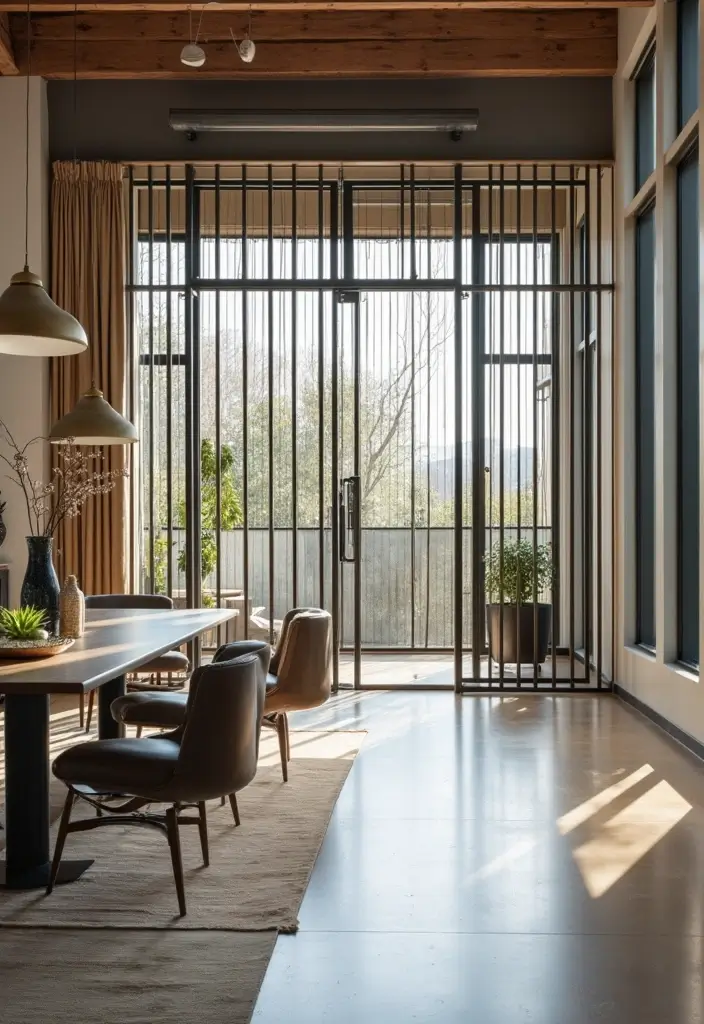 30+ Home Decor Inspirations With Metal Accents - 18. Metal Room Dividers