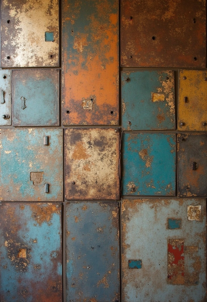 30 Home Decor Metal Panel Inspirations Youll Love 10. Artistic Fusion Metal and Mixed Media 20251013 164340