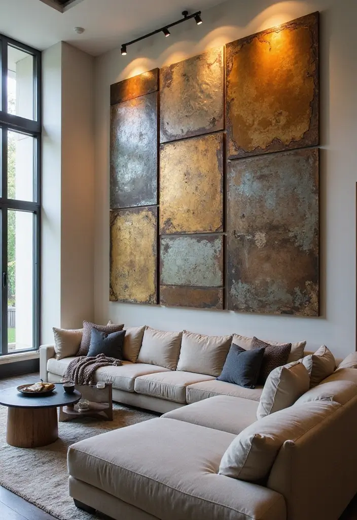 30 Home Decor Metal Panel Inspirations Youll Love 15. Layered Metal Art Panels 20251013 164357