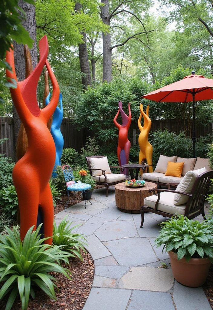 30 Home Decor Metal Panel Inspirations Youll Love 17. Colorful Metal Sculptures 20251013 164404