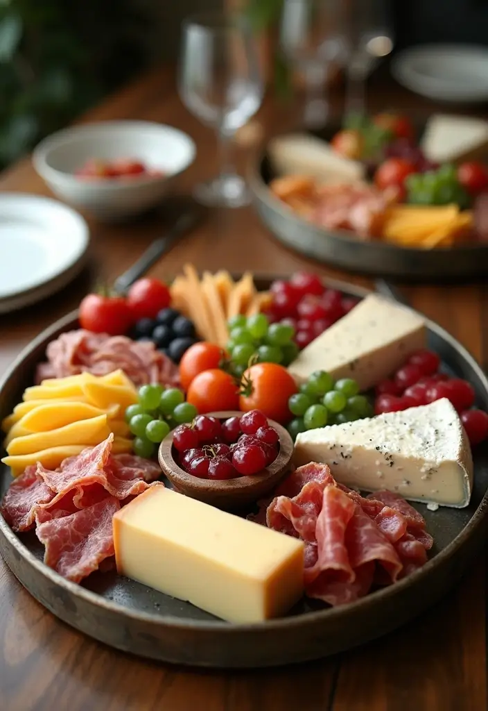 30 Metal Tray Decor Ideas For Tables And Counters 14. Charcuterie Board Showstopper