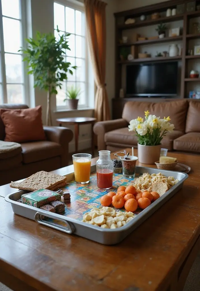 30 Metal Tray Decor Ideas For Tables And Counters 18. Game Night Tray