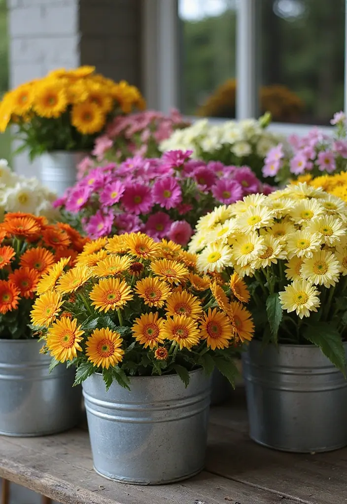 30+ Metal Wall Basket Decor Ideas That Add Texture - 12. Seasonal Flower Arrangements