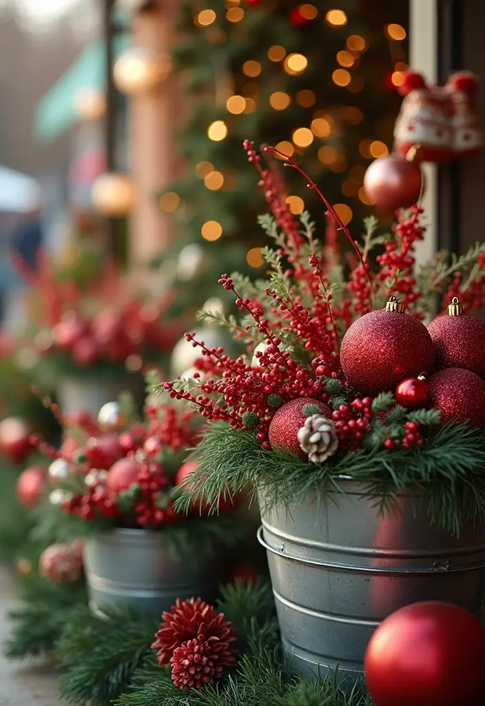 30+ Metal Wall Basket Decor Ideas That Add Texture - 27. Holiday-Themed Decor