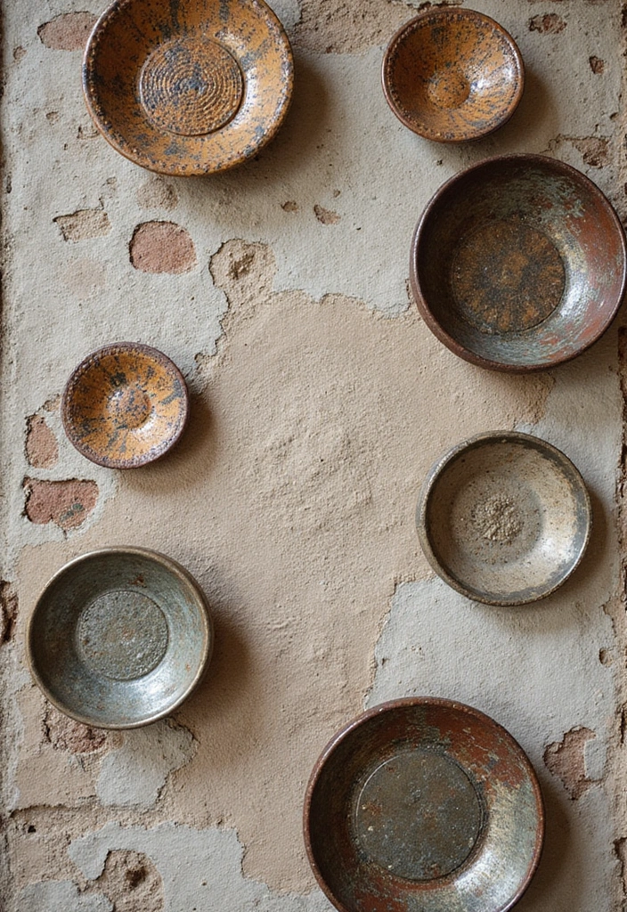 30+ Metal Wall Basket Decor Ideas That Add Texture - 28. Textured Wall Collage