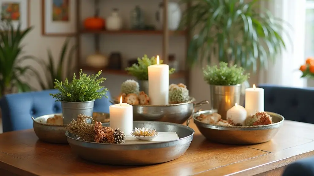 30 Round Metal Tray Decor Ideas For Centerpieces