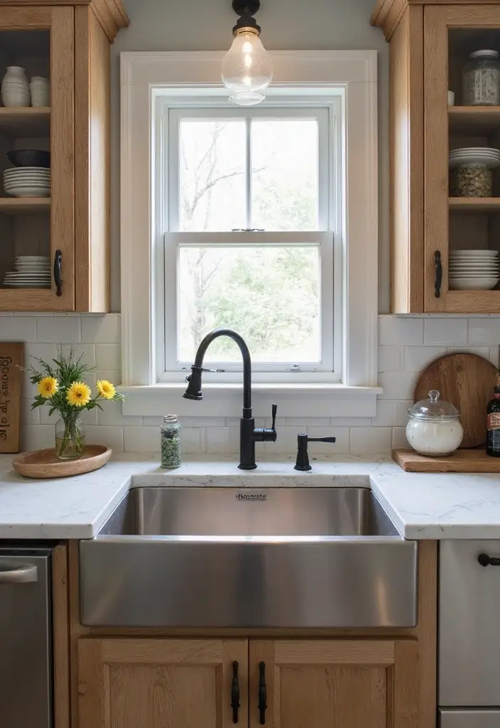 30 Rustic Kitchen Decor Ideas With Metal Containers - 10. Metal Sinks in Farmhouse Style