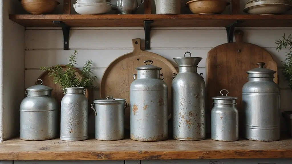 30 Rustic Kitchen Decor Ideas With Metal Containers