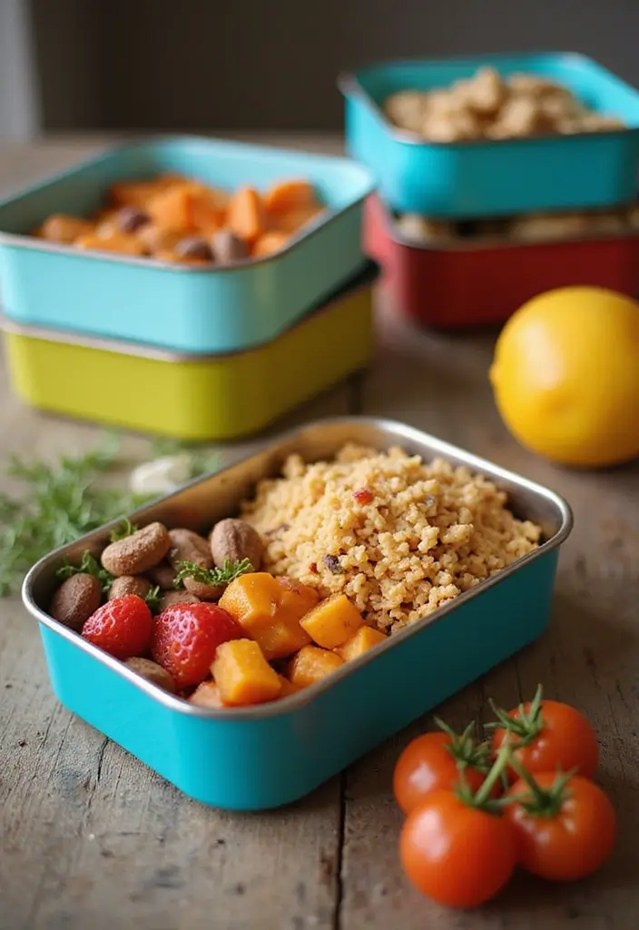30 Rustic Kitchen Decor Ideas With Metal Containers - 22. Metal Lunchboxes for Kid's Snacks