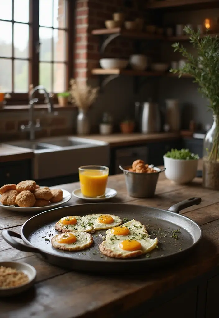 30 Rustic Kitchen Decor Ideas With Metal Containers - 28. Metal Griddles for Serving