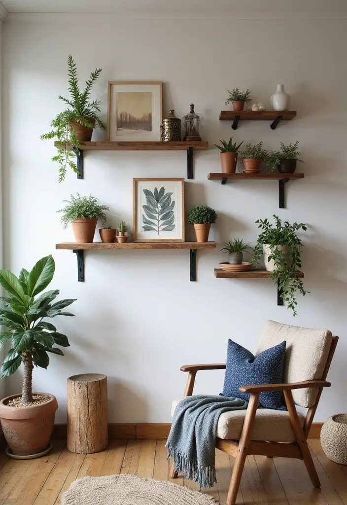 30+ Vintage Metal Wall Decor Ideas That Feel Authentic - 13. Metal Wall Shelves