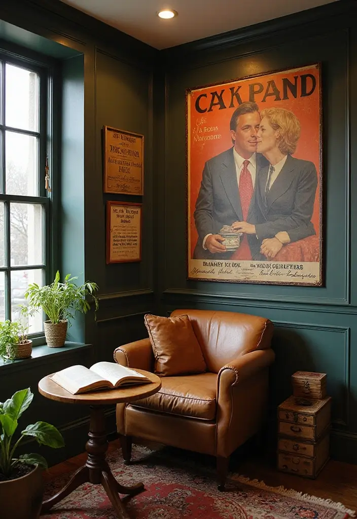 30+ Vintage Metal Wall Decor Ideas That Feel Authentic - 28. Vintage Campaign Posters