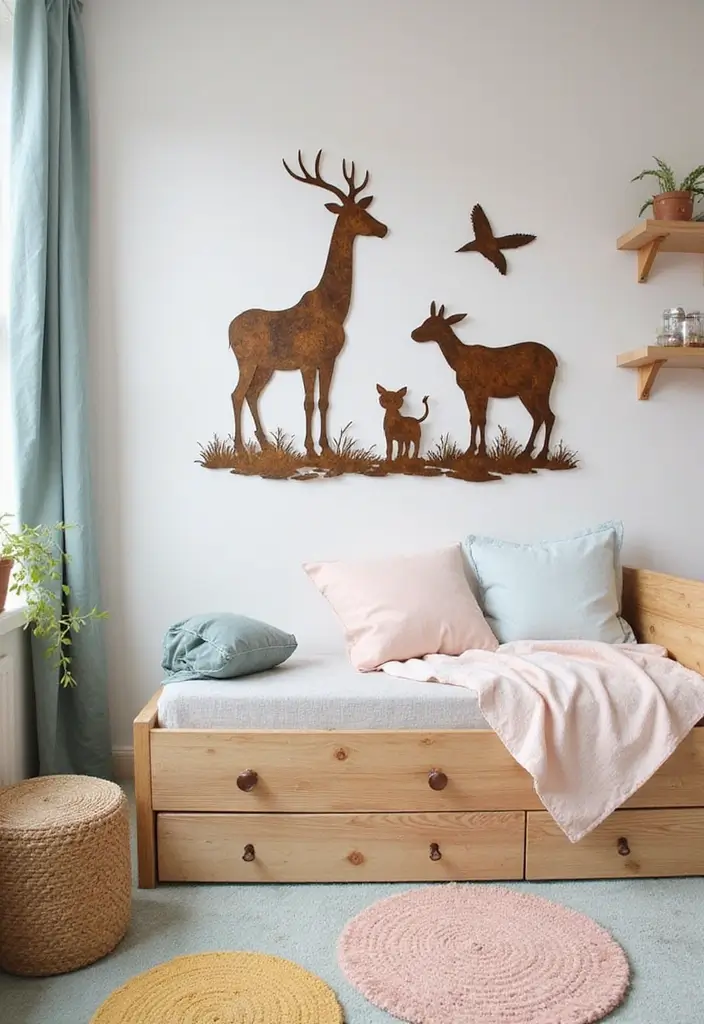 30+ Vintage Metal Wall Decor Ideas That Feel Authentic - 9. Rustic Animal Silhouettes
